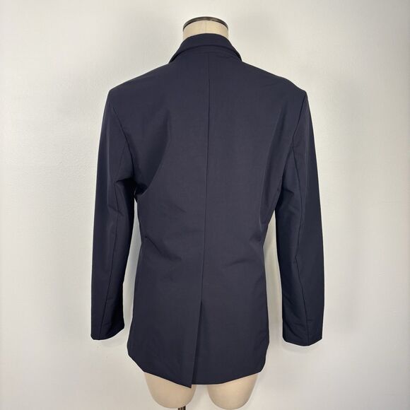 Five Four FF.LA Womens Size Small Navy Blue Blazer Jacket Athleisure Full Snap - Picture 3 of 8